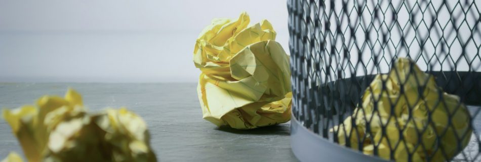 yellow crumpled papers